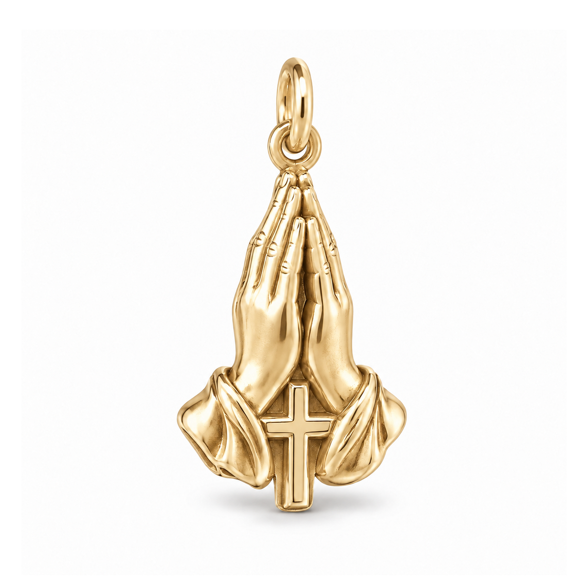 Praying Hands Charm — Gold | charm-topics-remaining-444-2026-09-14 | topic-073