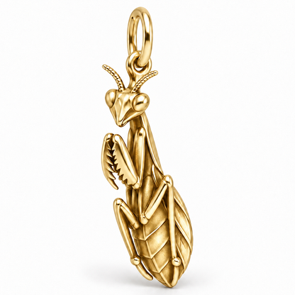 Praying Mantis Charm — Gold | charm-topics-remaining-444-2026-09-14 | topic-047