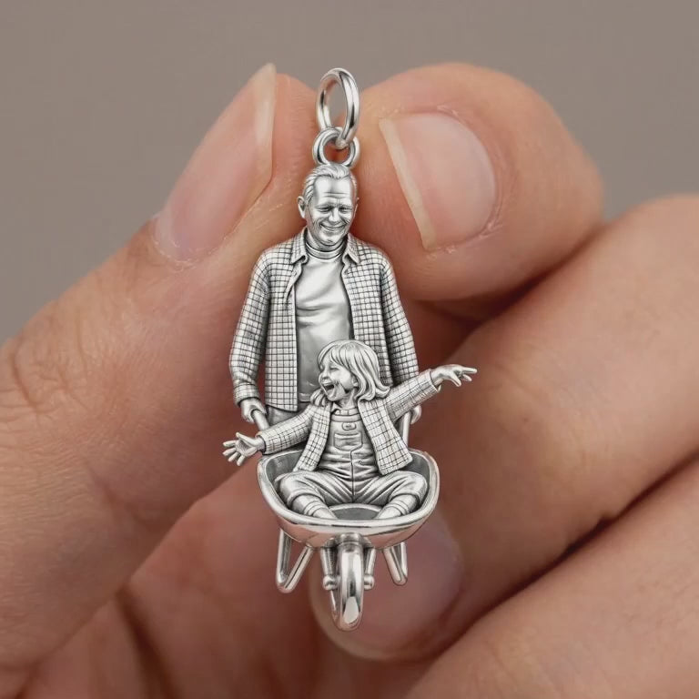 Wheelbarrow Joy Ride Charm Bracelet – Personalized Nana Gift – product video