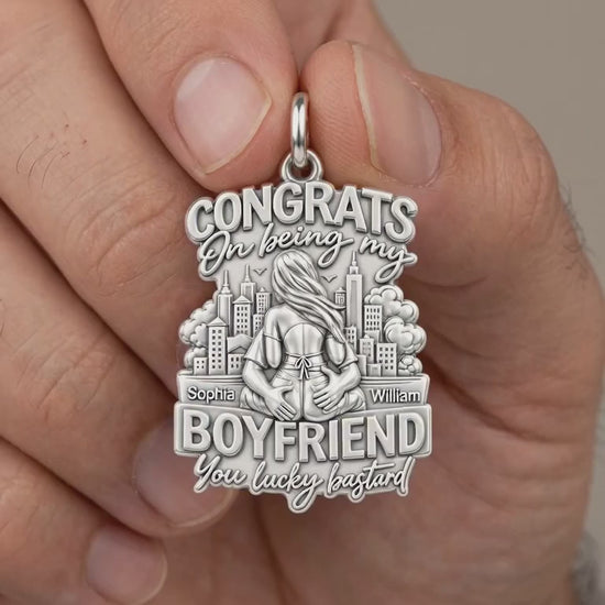 Lucky Bastard Cityscape Charm Bracelet – Personalized Couple Gift – product video