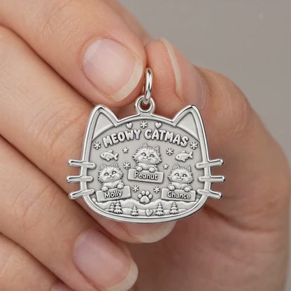 Meowy Catmas Winter Scene Charm Bracelet – Personalized Cat Mom Gift – product video