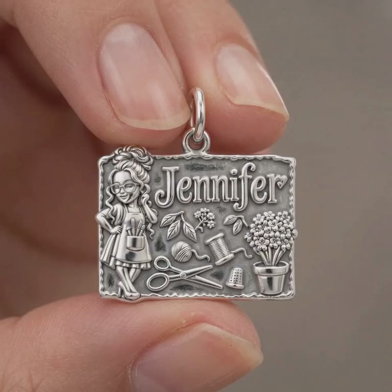 Craft Room Sanctuary Charm Bracelet – Personalized Crafter Gift – product video