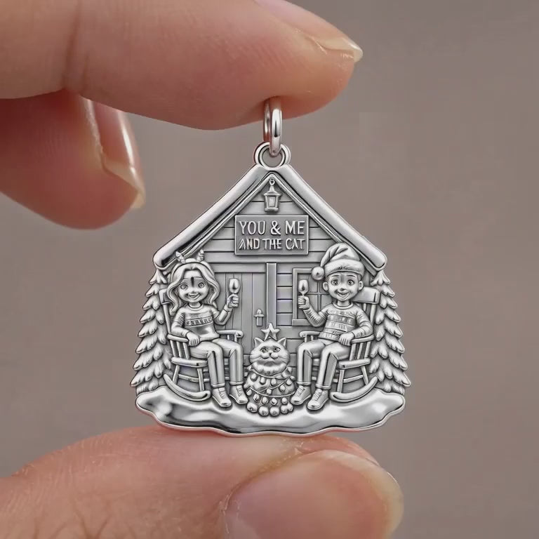 Winter Cabin Cats and Cocoa Charm and Polyester Cord Bracelet Set – product video