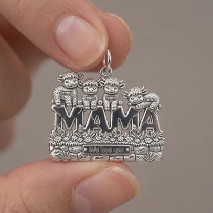 Highland Cow Mama Charm Bracelet – Personalized Mom Gift – product video