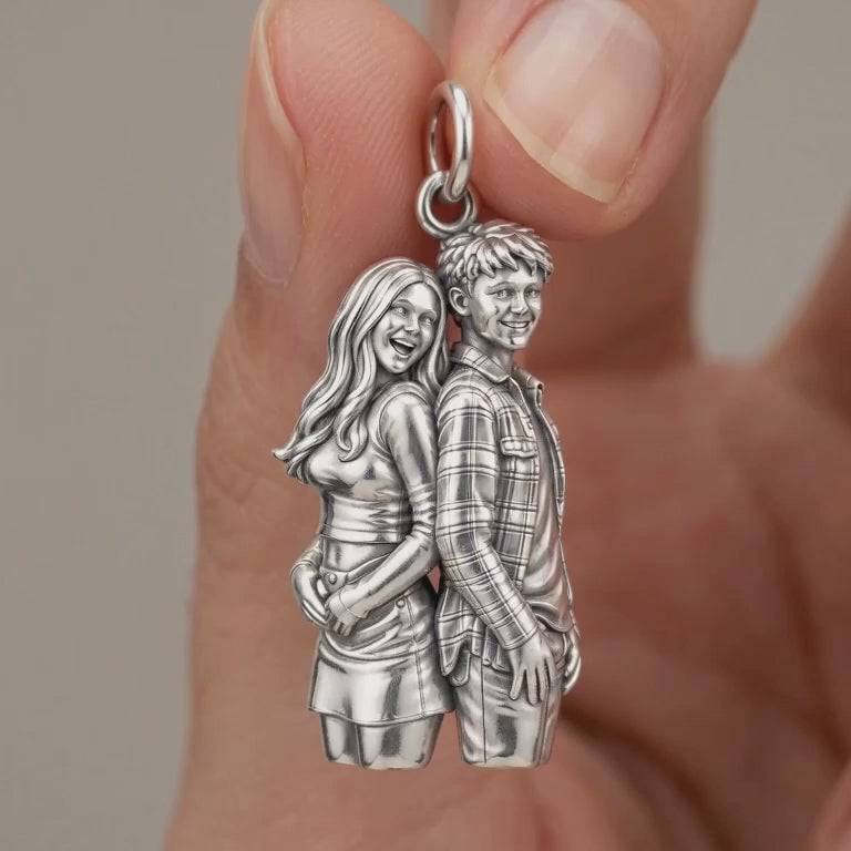 Back-to-Back Together Charm Bracelet – Personalized Couple Gift – product video