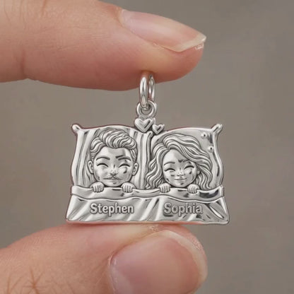 Tucked In Together Charm Bracelet – Personalized Couple Gift – product video