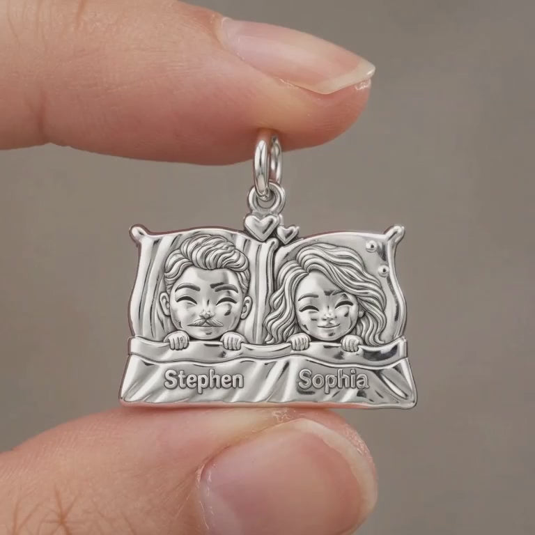Tucked In Together Charm Bracelet – Personalized Couple Gift – product video