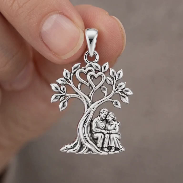 Rooted in Love Couple Charm and Polyester Cord Bracelet Set