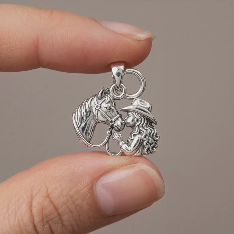 Gentle Horse Kiss Charm Bracelet – Personalized Horse Mom Gift – product video