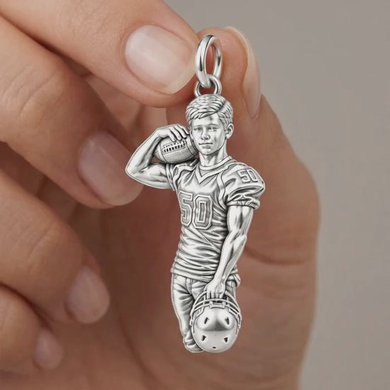 Gridiron Hero Photo Charm Bracelet – Personalized Mom Gift – product video