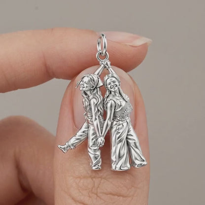 Hand in Hand Friendship Charm Bracelet – Personalized Bestie Gift – product video