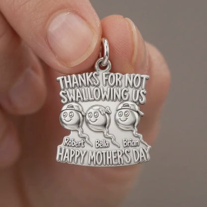 Thanks For Not Swallowing Us Charm Bracelet – Personalized Mom Gift – product video