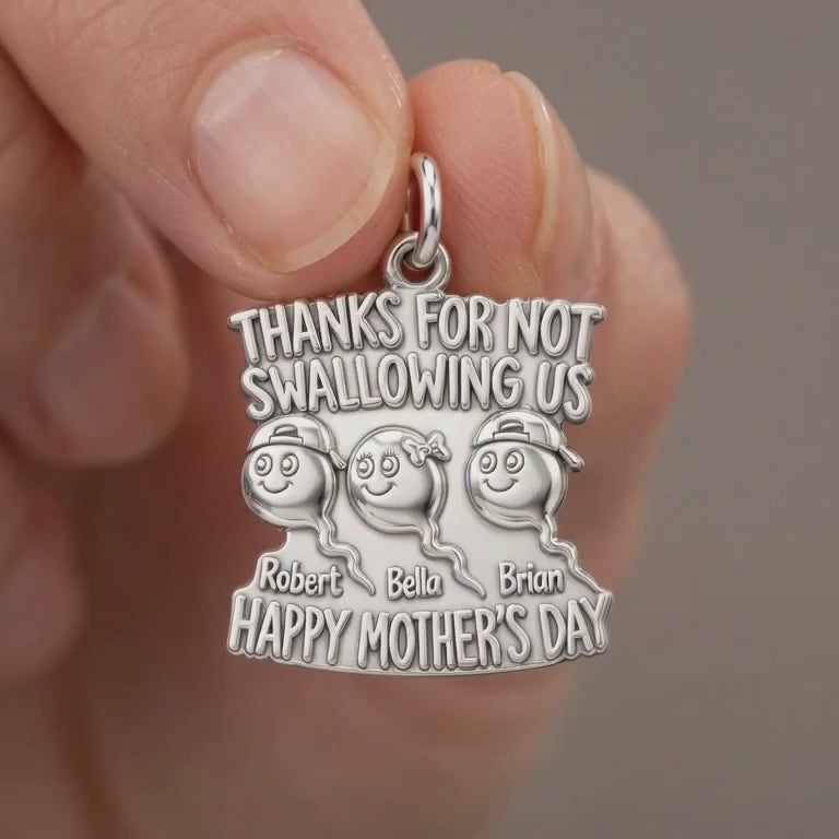Thanks For Not Swallowing Us Charm Bracelet – Personalized Mom Gift – product video