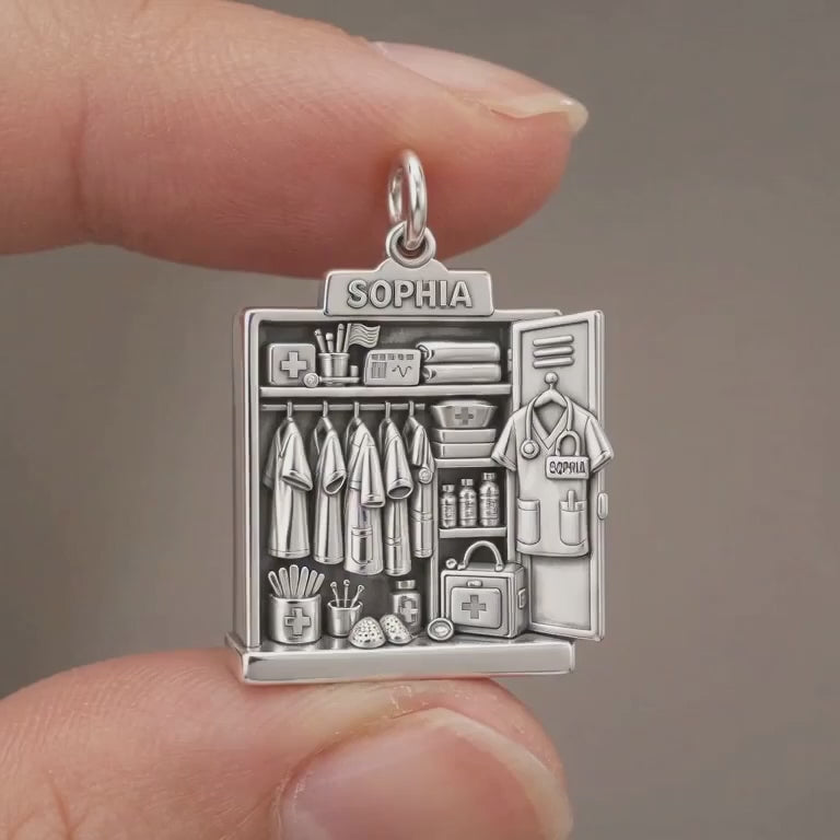 Nurse's Station Locker Charm Bracelet – Personalized Nurse Gift – product video