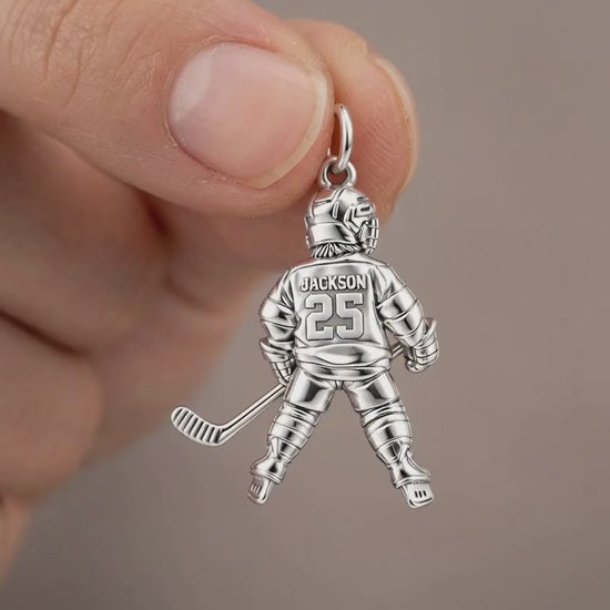 Little MVP Hockey Player Charm Bracelet – Personalized Mom G – product video