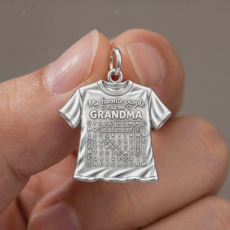 Favorite People Word Search Charm Bracelet – Personalized Nana Gift – product video