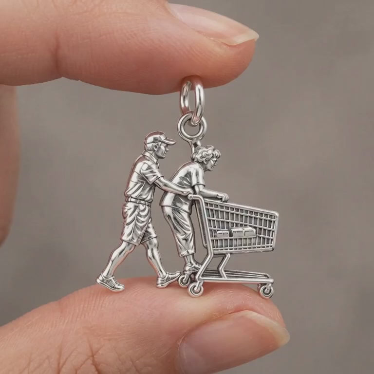Helping Hand Shopping Charm Bracelet – Personalized Caregiver Gift – product video