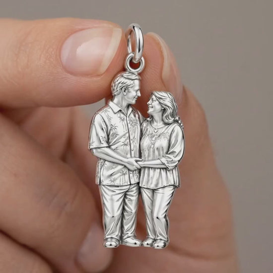 Eternal Couple Likeness Charm Bracelet – Personalized Couple Gift – product video