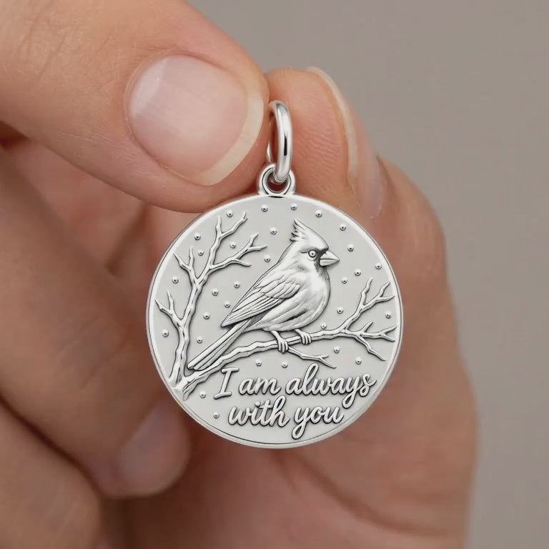 Always With You Cardinal Charm and Polyester Cord Bracelet Set