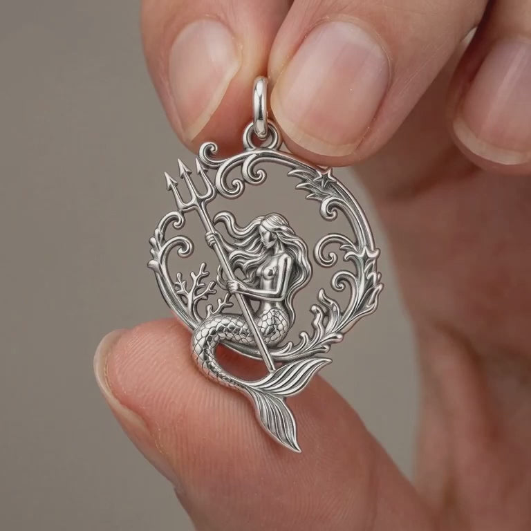 Ocean Guardian Mermaid Charm Bracelet – Personalized Daughter Gift – product video