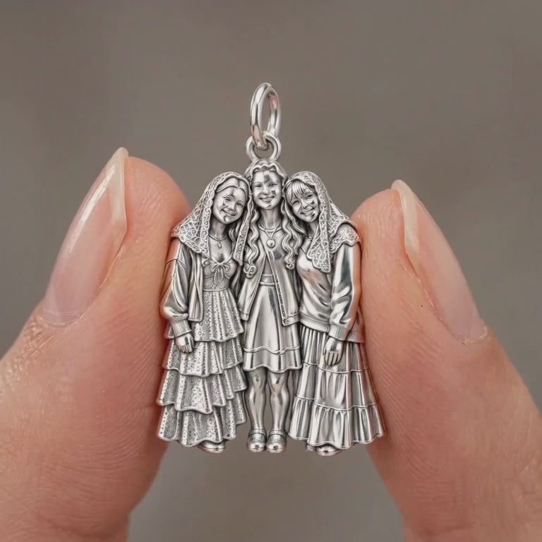 Blessed Friendship Bond Charm Bracelet – Personalized Catholic Friends Gift – product video