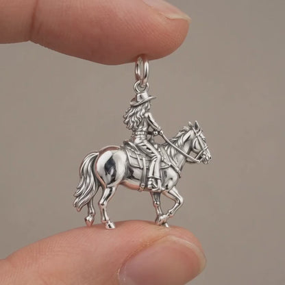 Western Rider Charm and Polyester Cord Bracelet Set