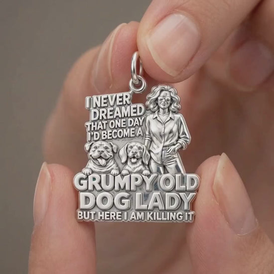 Grumpy Old Dog Lady Charm Bracelet – Personalized Dog Mom Gift – product video