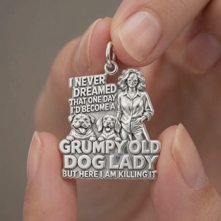 Grumpy Old Dog Lady Charm Bracelet – Personalized Dog Mom Gift – product video