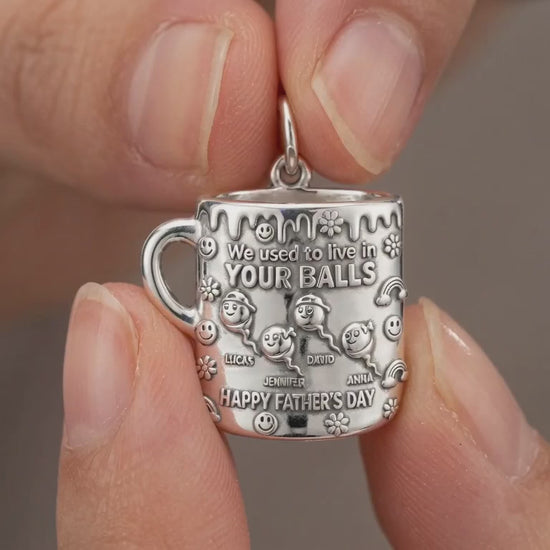 Funny Dad Mug Charm Bracelet – Personalized Dad Gift – product video