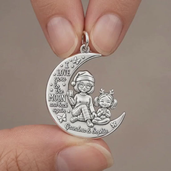 Love You To The Moon Charm Bracelet – Personalized Nana Gift – product video