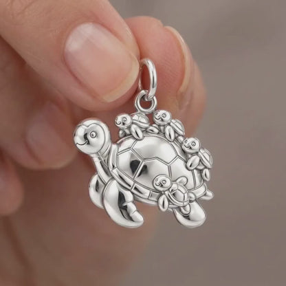 Mama Turtle Hatchlings Charm Bracelet – Personalized Nana Gift – product video