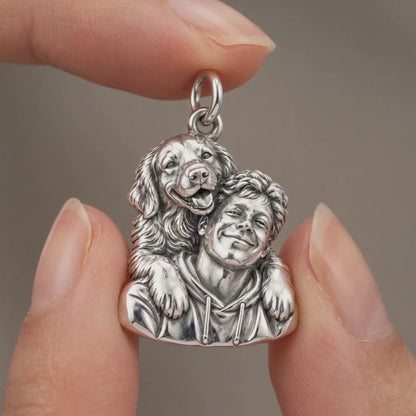 Sculpted Cozy Pet Selfie Charm Bracelet – Personalized Pet Lovers Gift – product video