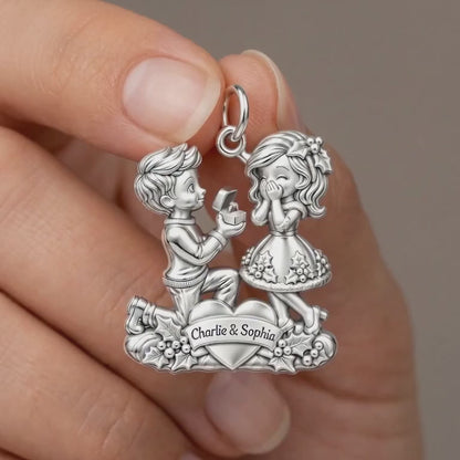 Winter Proposal Heart Charm Bracelet – Personalized Couple Gift – product video