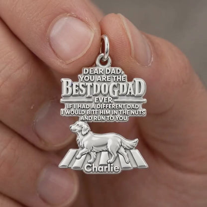 Best Dog Dad Humor Charm Bracelet – Personalized Dad Gift – product video