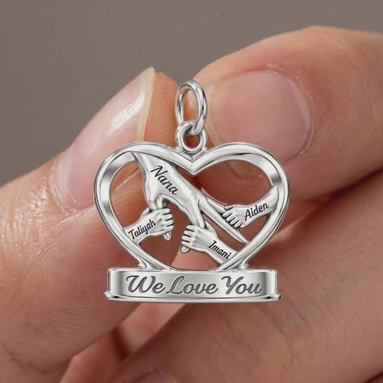 Generations of Love Heart Charm and Polyester Cord Bracelet Set