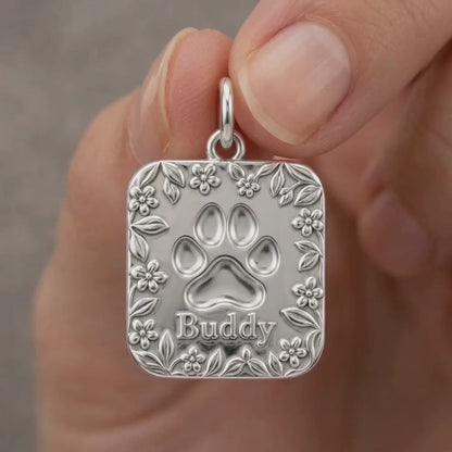 Floral Paw Print Charm Bracelet – Personalized Dog Mom Gift – product video