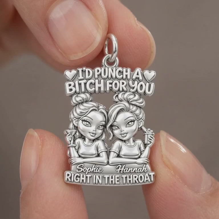 Loyal Bestie Humor Charm Bracelet – Personalized Best Friend Gift – product video