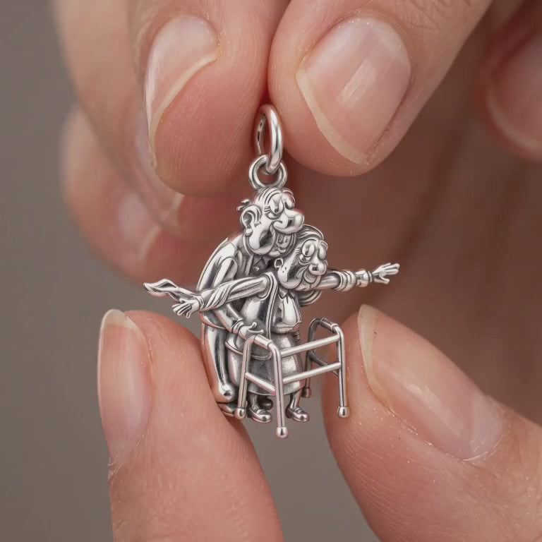 Everlasting Love Titanic Pose Charm and Polyester Cord Bracelet Set