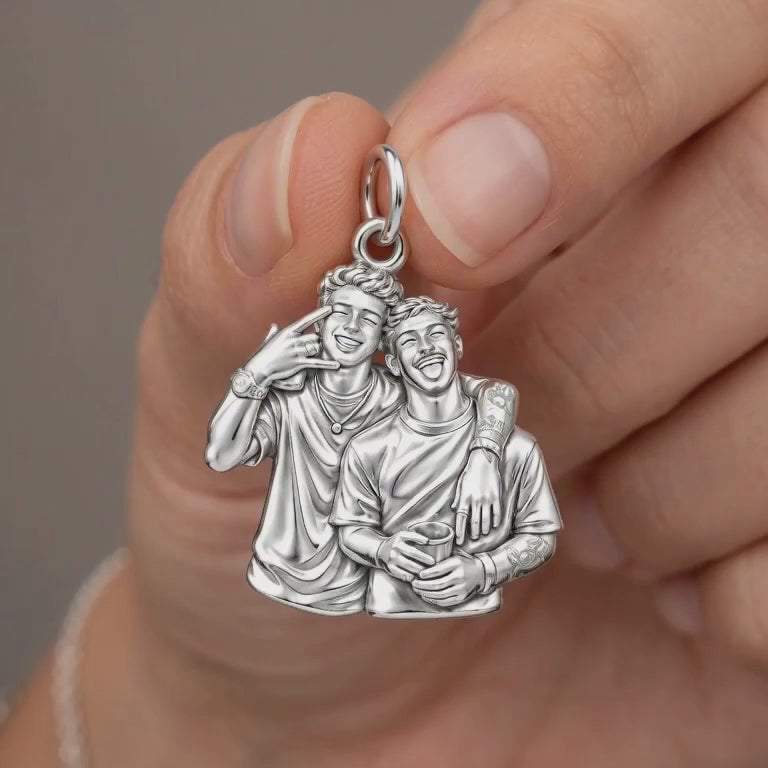 Male Best Friends Forever Charm Bracelet – Personalized  Bestie Gift – product video
