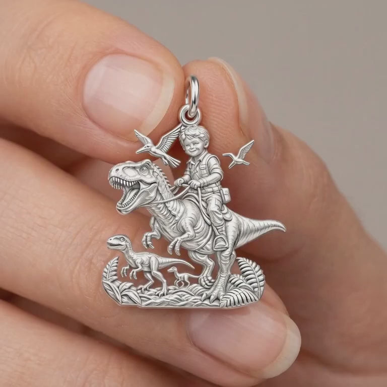 Little Dino Adventurer Charm Bracelet – Personalized Mom Gift – product video