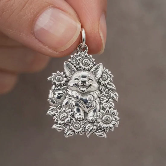 Happy Sunflower Corgi Charm Bracelet – Personalized Dog Mom Gift – product video