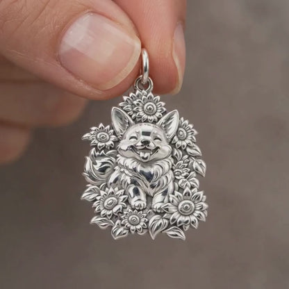 Happy Sunflower Corgi Charm Bracelet – Personalized Dog Mom Gift – product video