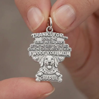 I Woof You Letter Charm Bracelet – Personalized Dog Mom Gift – product video