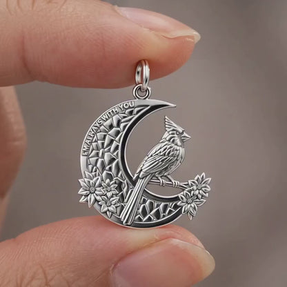 Always With You Cardinal Moon Charm and Polyester Cord Bracelet Set – product video