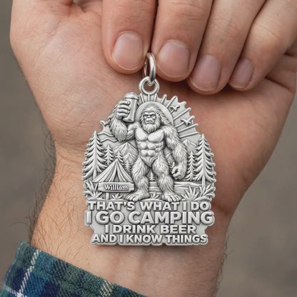 Sasquatch Camping & Beer Charm Bracelet – Personalized Dad Gift – product video