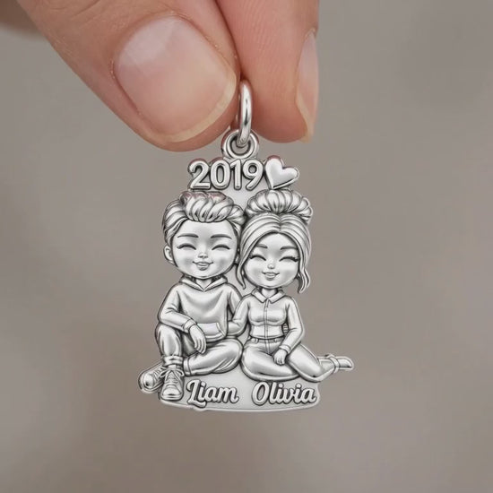 Sweet Couple Soulmates Charm Bracelet – Personalized Couple Gift – product video