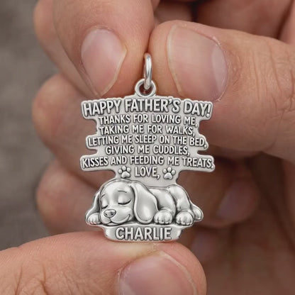 Dog Dad Message Charm Bracelet – Personalized Dad Gift – product video