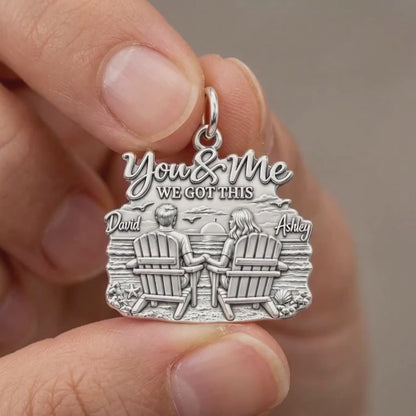 Sunset Beach Couple Charm Bracelet – Personalized Couple Gift – product video
