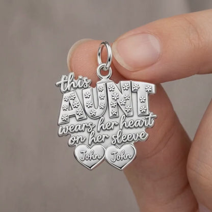 Auntie Heart on Sleeve Charm Bracelet – Personalized Aunt Gift – product video