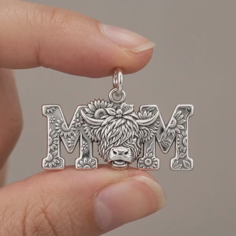 Highland Cow Sunflower Charm Bracelet – Personalized Mom Gift – product video